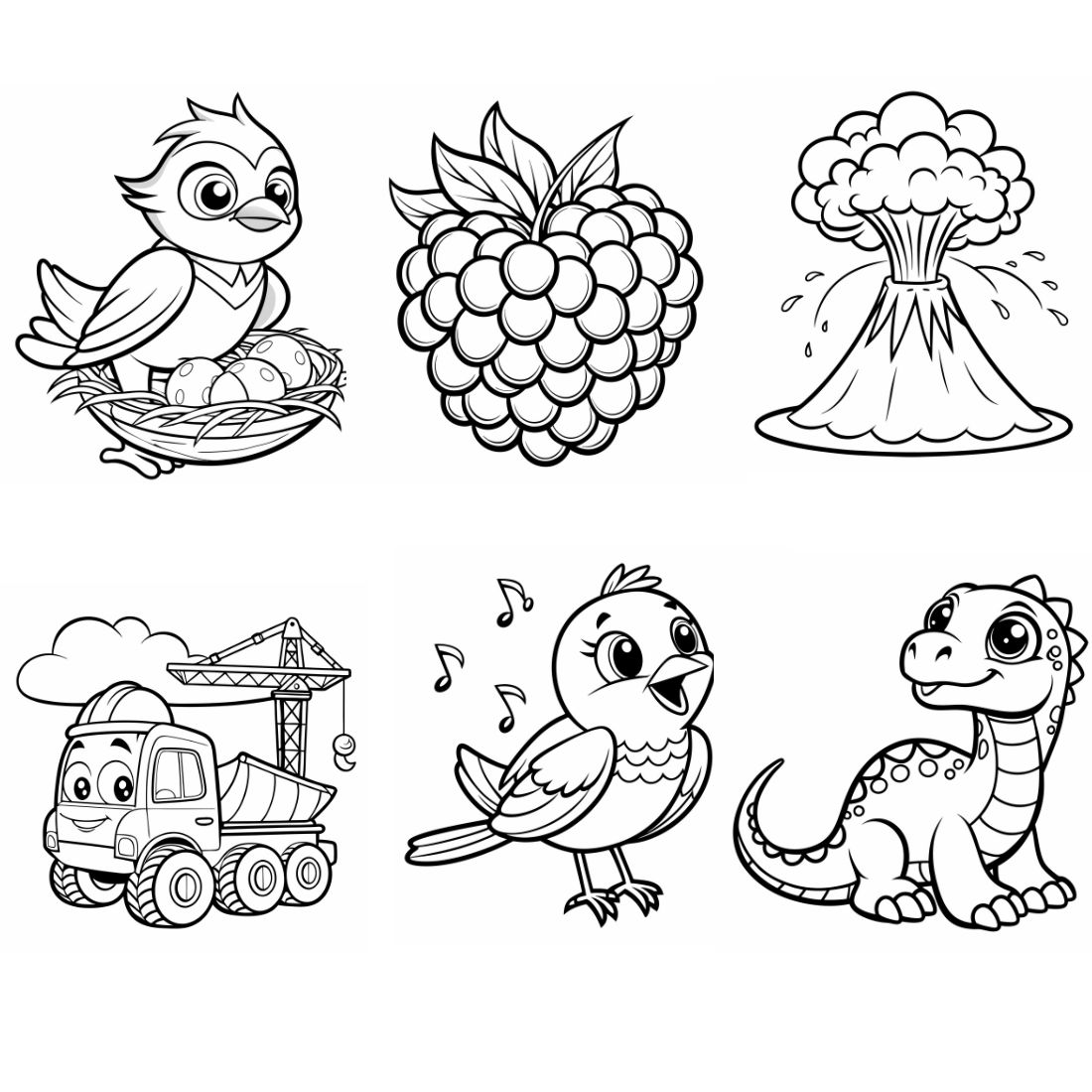 1000+ Coloring Page Designs in JPG and EPS (Printable and Editable) preview image.