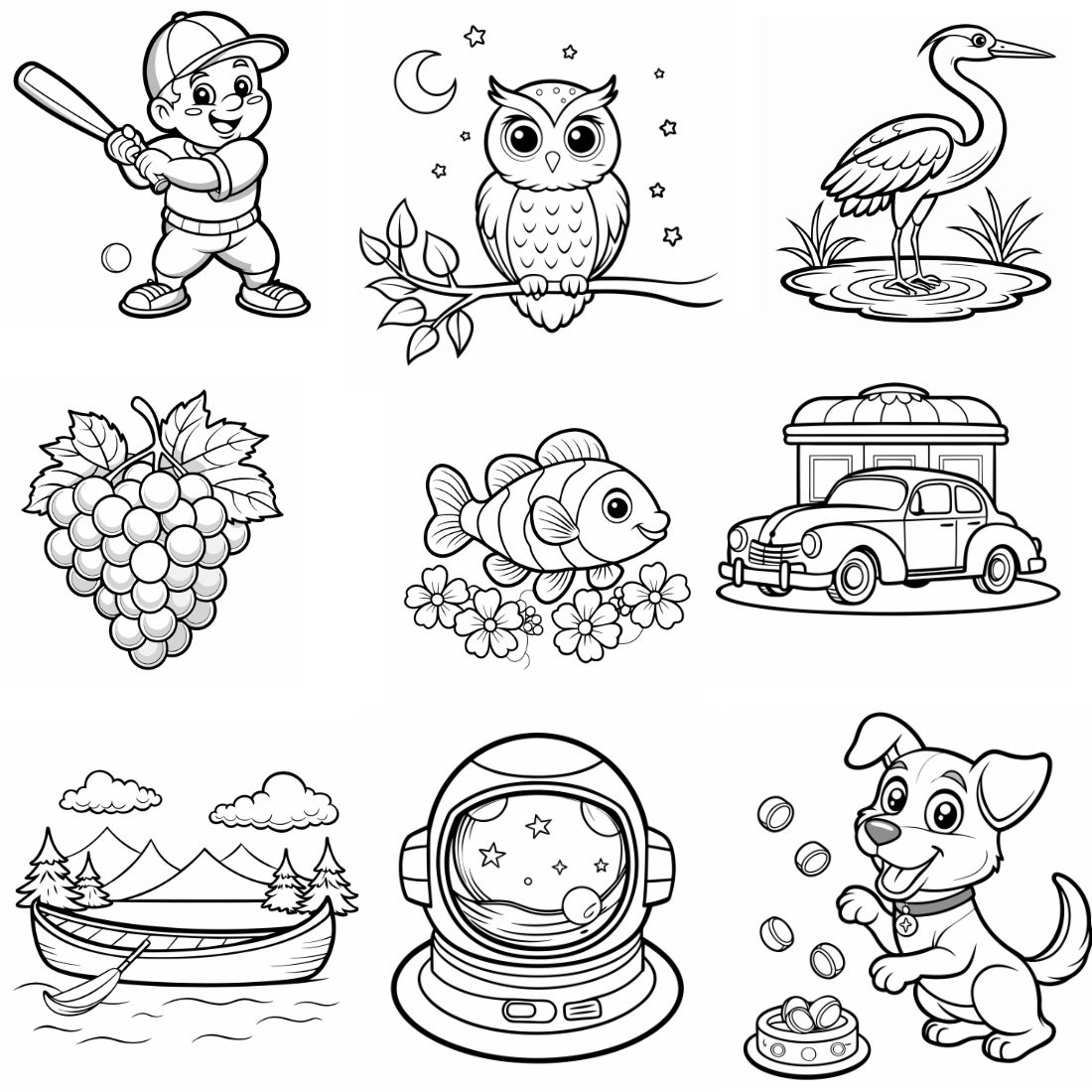 1000+ Coloring Page Designs in JPG and EPS (Printable and Editable) cover image.