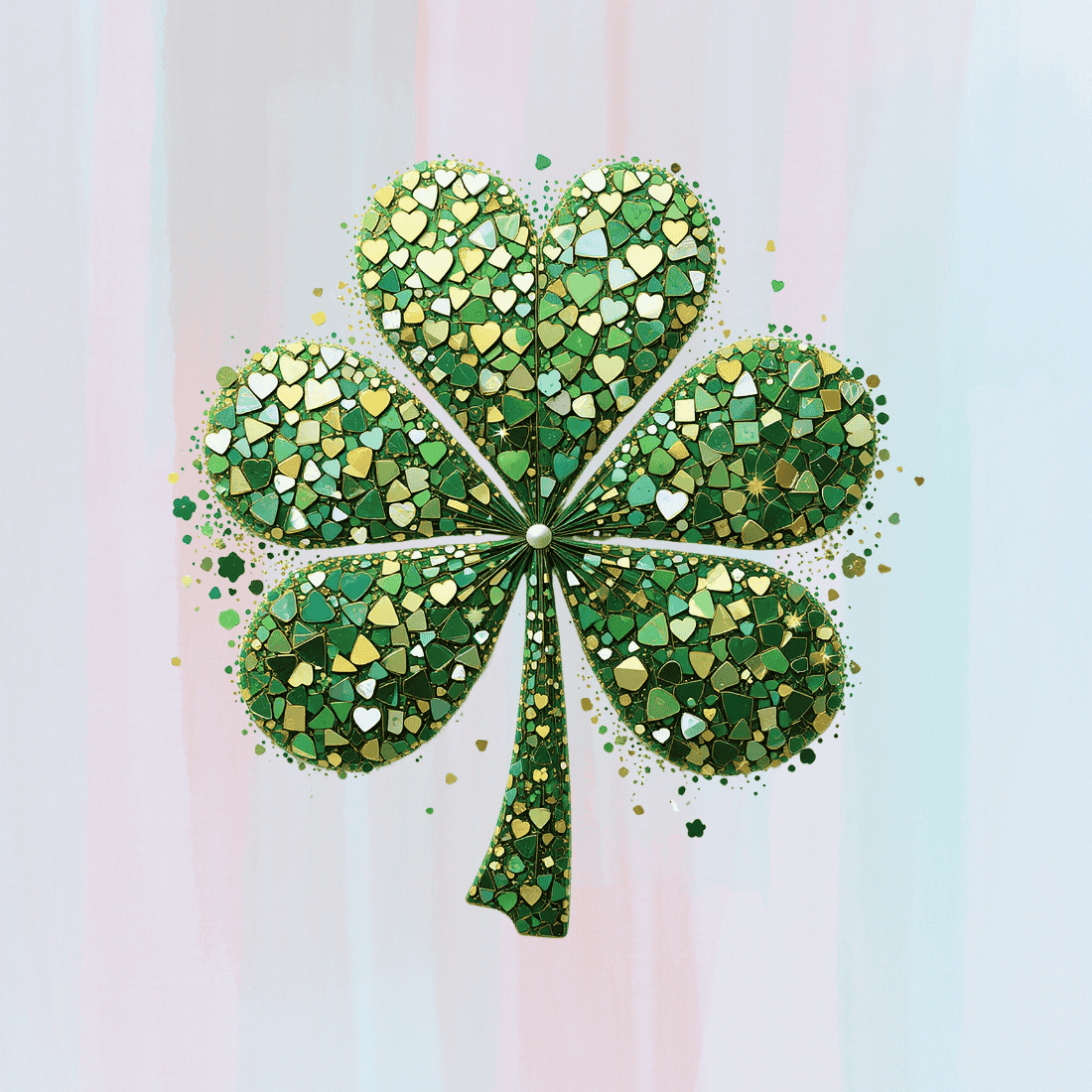 Beautiful Shamrock T-shirt Design preview image.