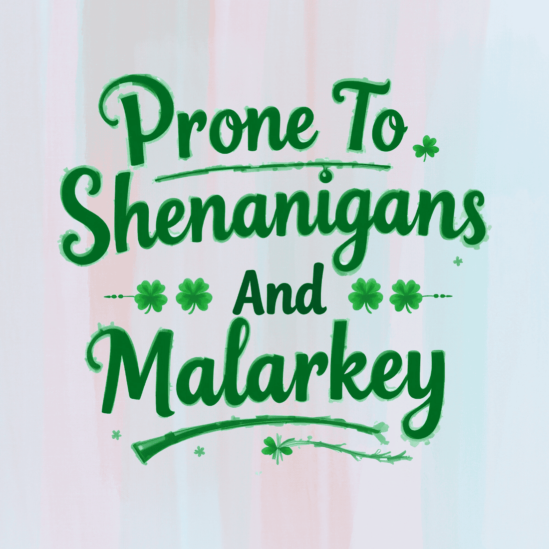 Green typography St Patrick's Day theme T-Shirt Design preview image.