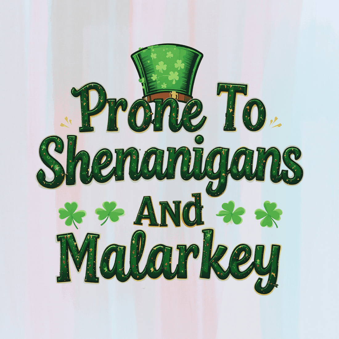 St Patrick's Day theme festive Irish T-Shirt Design preview image.