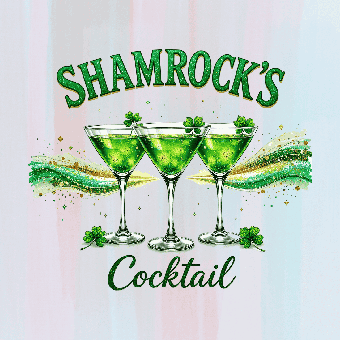 Irish Cocktail T-shirt Design preview image.