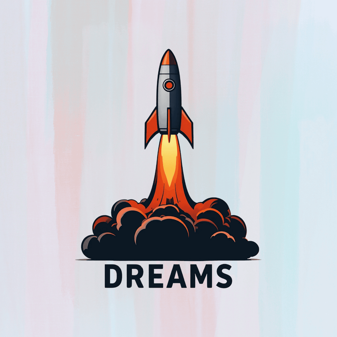 Motivational Rocket Launch T-shirt Design preview image.