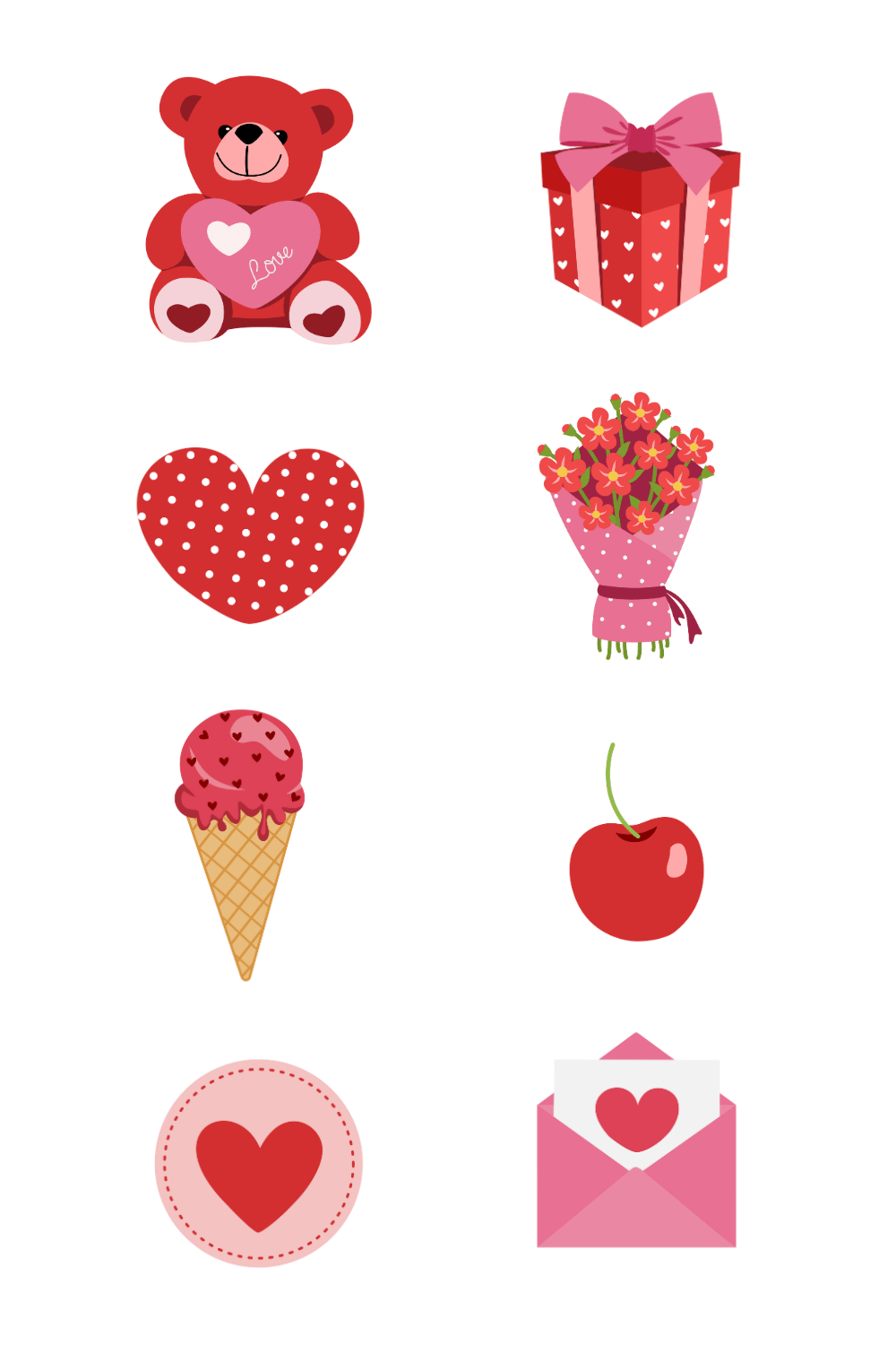 Valentine's Day Clipart pinterest preview image.