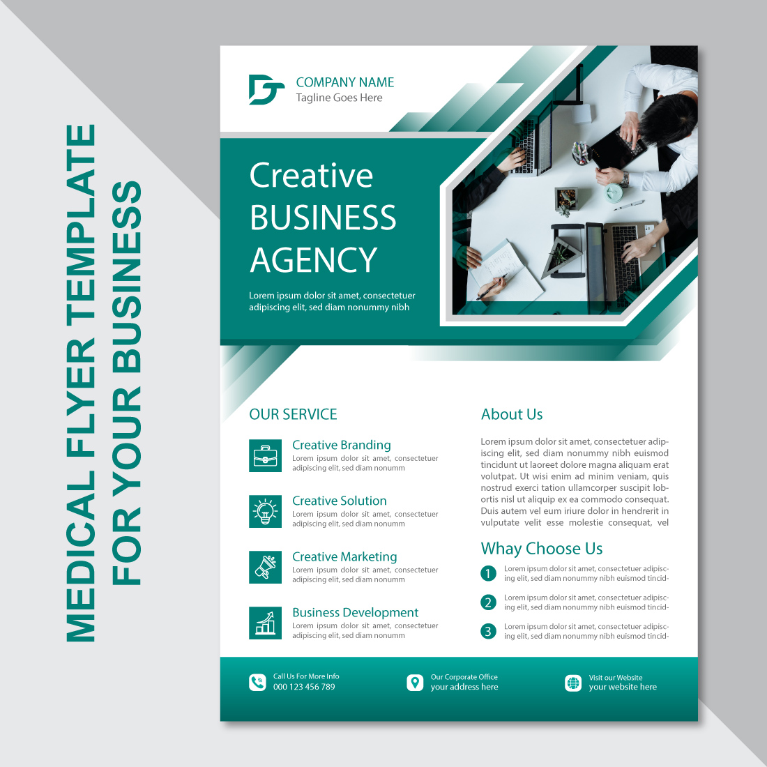 vector corporate business flyer template media imge 1 618