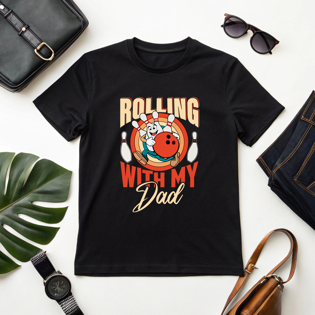 Vintage Bowling Design for Daddy and Me - Perfect Family Fun preview image.