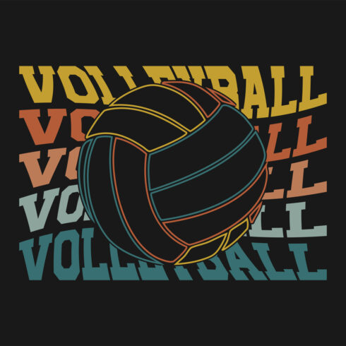 Vintage volleyball graphic design for volleyball lovers cover image.