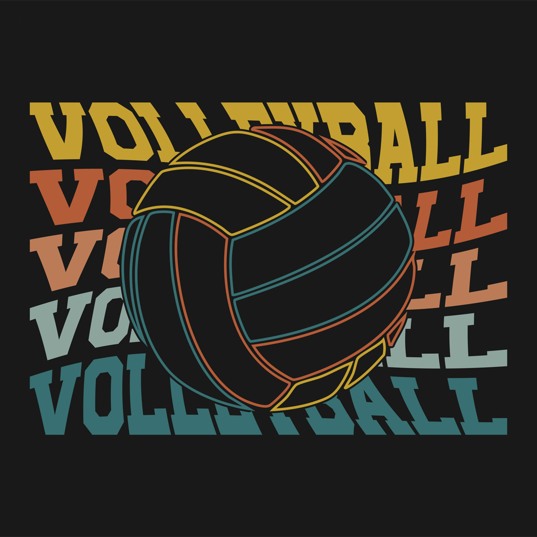 Vintage volleyball graphic design for volleyball lovers cover image.