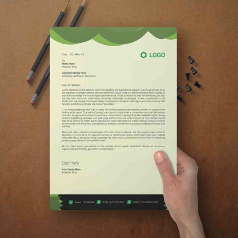 This is a letterhead design This template download contains one color letterhead design cover image.