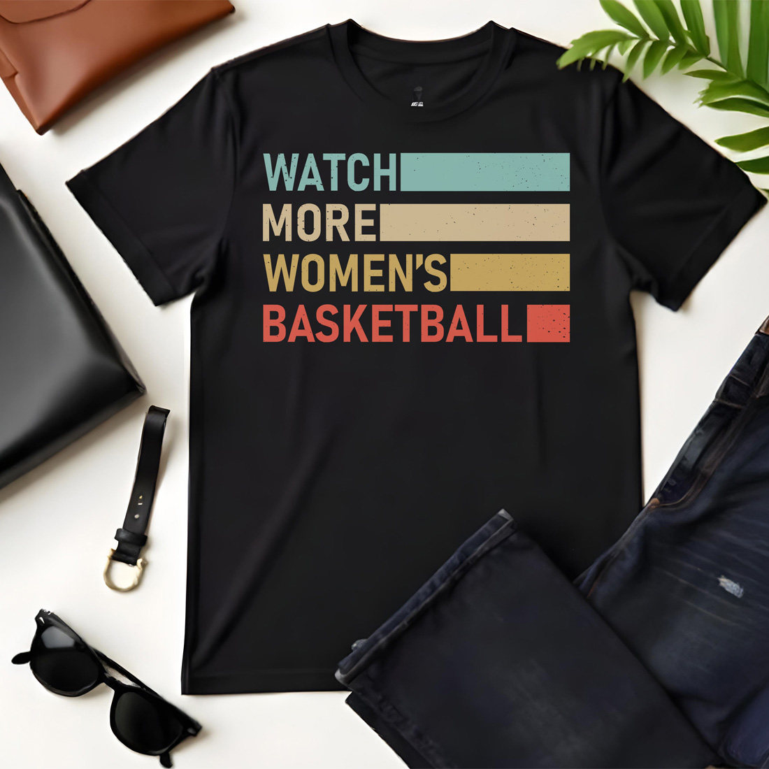 watch more womens basketball black flat tshirt mockup 326