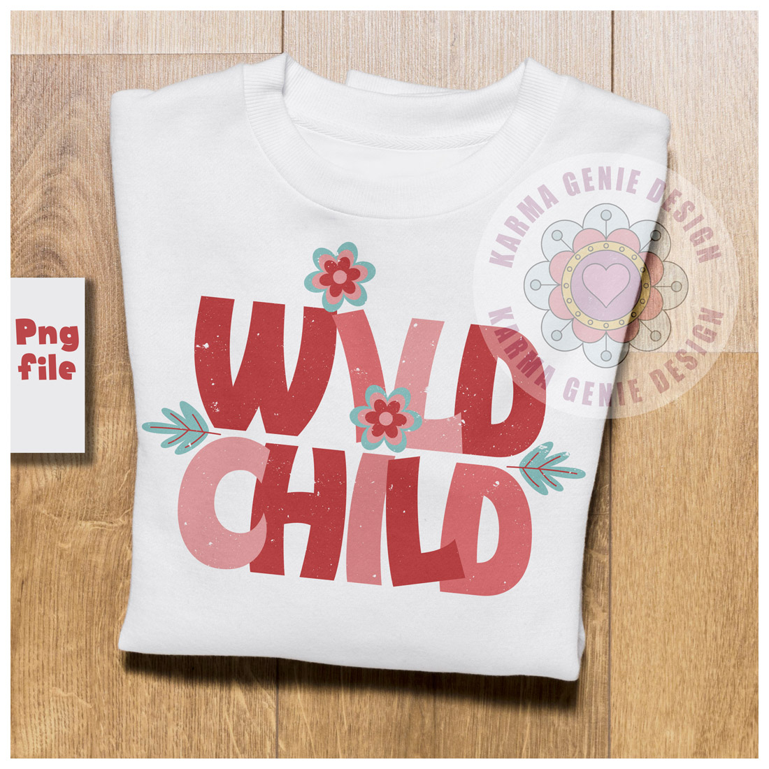 Wild Child - Cute Kids Png Sublimation preview image.