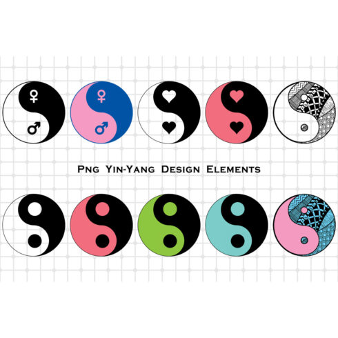 10 Png Yin & Yang Design Elements cover image.