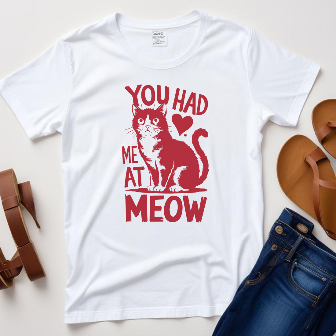 you had me at meow white plane tshirt mockup 638