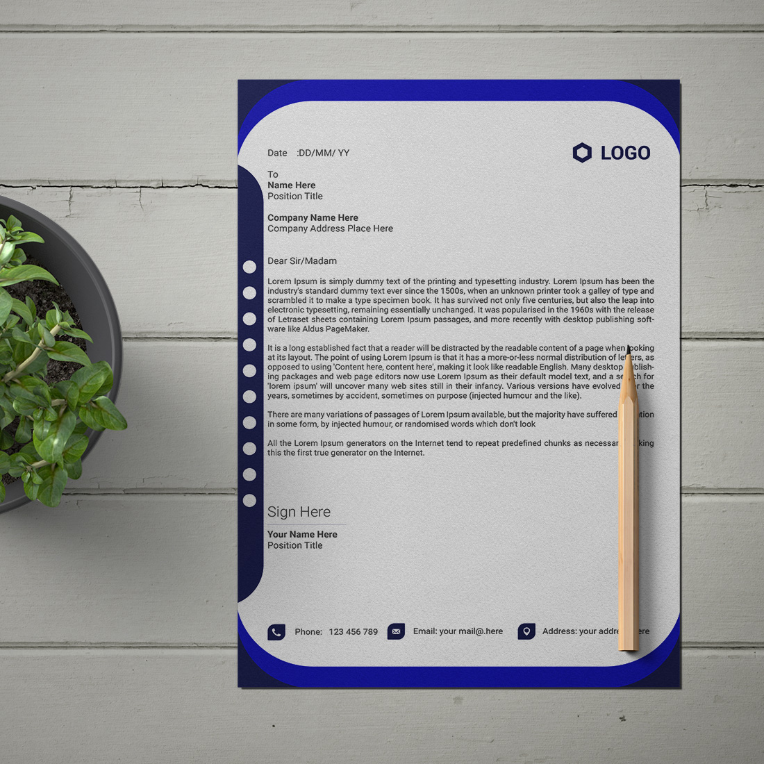 This is a letterhead design This template download contains one color letterhead design, preview image.