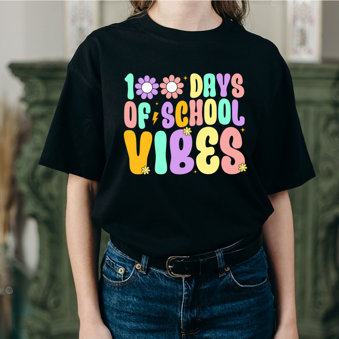 100th Day of School Vibes 100 Days of School Shirt 100th Day of School Shirt for Teachers 100 Days of School Shirt Teacher 100 Day Shirt cover image.