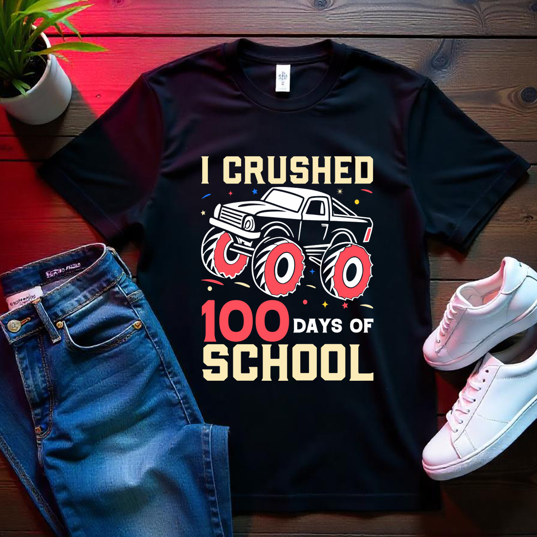 100 days of school graphic design bundle for school lover preview image.