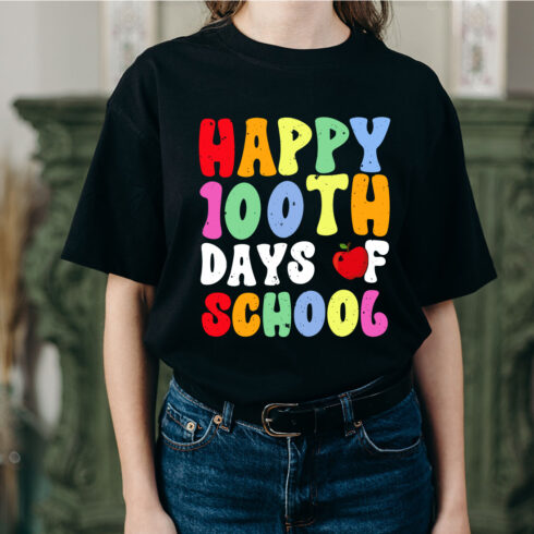 happy 100 days of school shirt cover image.