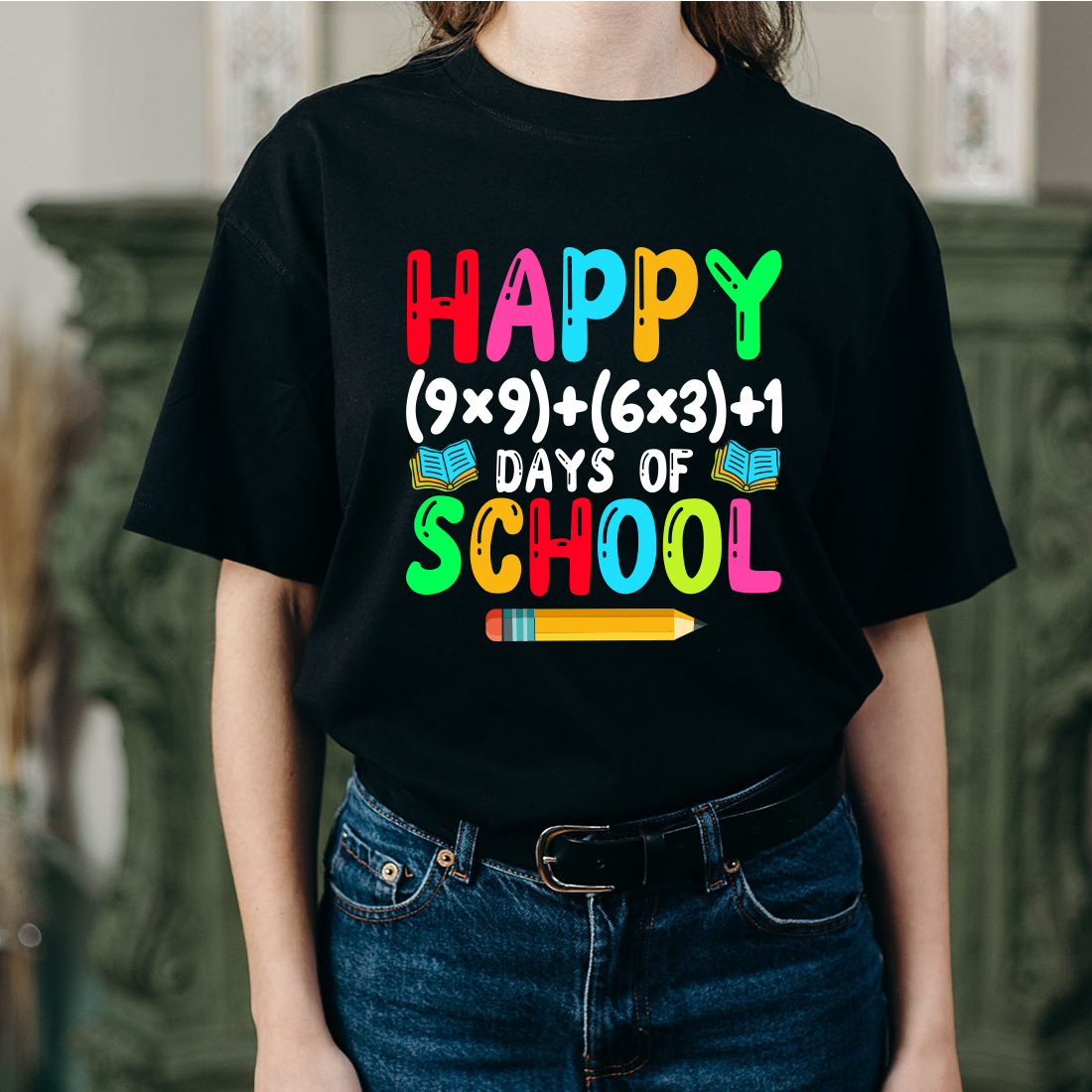 happy 100 days of school shirt cover image.