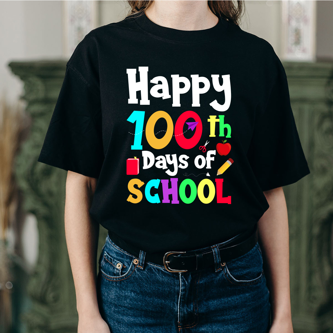 Happy 100th Day of School Vibes , 100 Days of School Shirt , 100th Day of School Shirt for Teachers , 100 Days of School Shirt Teacher , 100 Day Shirt cover image.