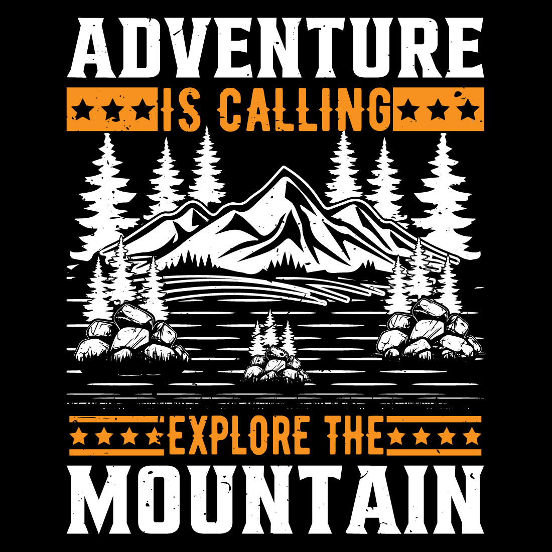 Adventure Awaits – Hiking T-Shirt Design cover image.