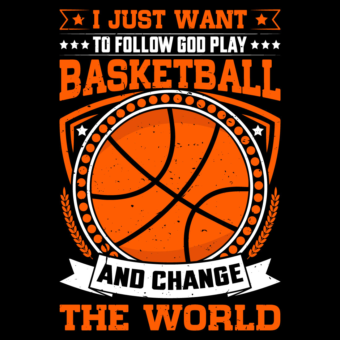 Dynamic Basketball-Themed T-Shirt Design cover image.