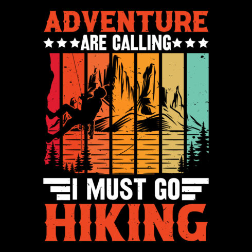 Adventure Awaits – Hiking T-Shirt Design cover image.