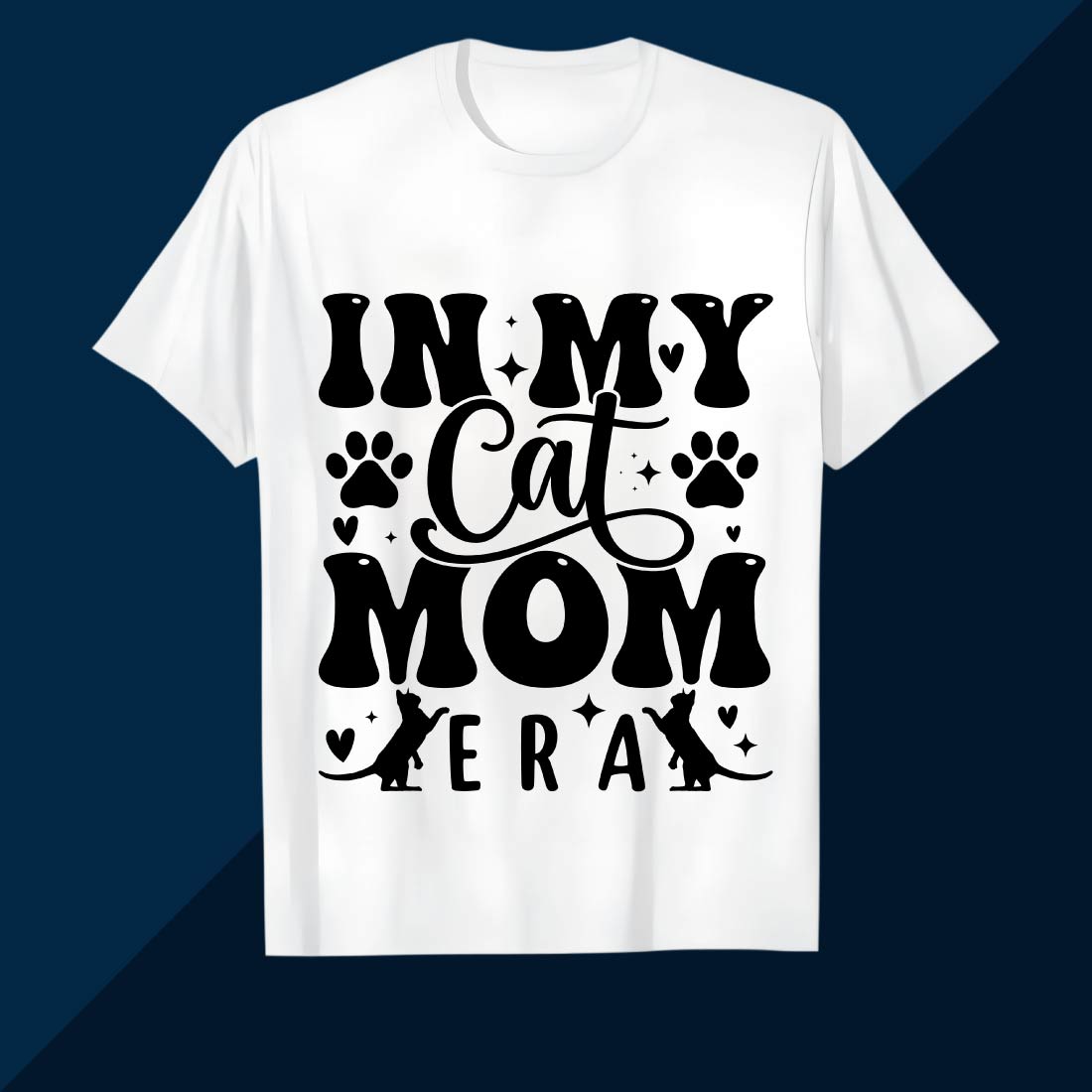 In My Cat Mom Era Fun Design mother day t shirt design preview image.