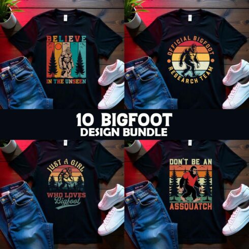 Bigfoot graphic design bundle for Bigfoot lover cover image.