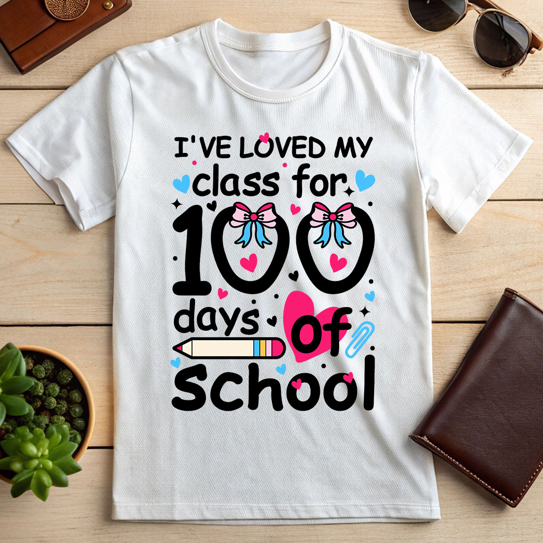 I’ve loved my class for 100th days of school Typography design template, 100th Days of School Quotes Vector cover image.