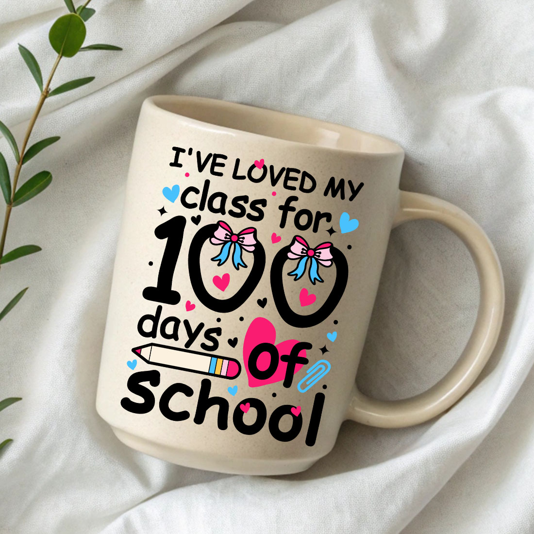 I’ve loved my class for 100th days of school Typography design template, 100th Days of School Quotes Vector preview image.