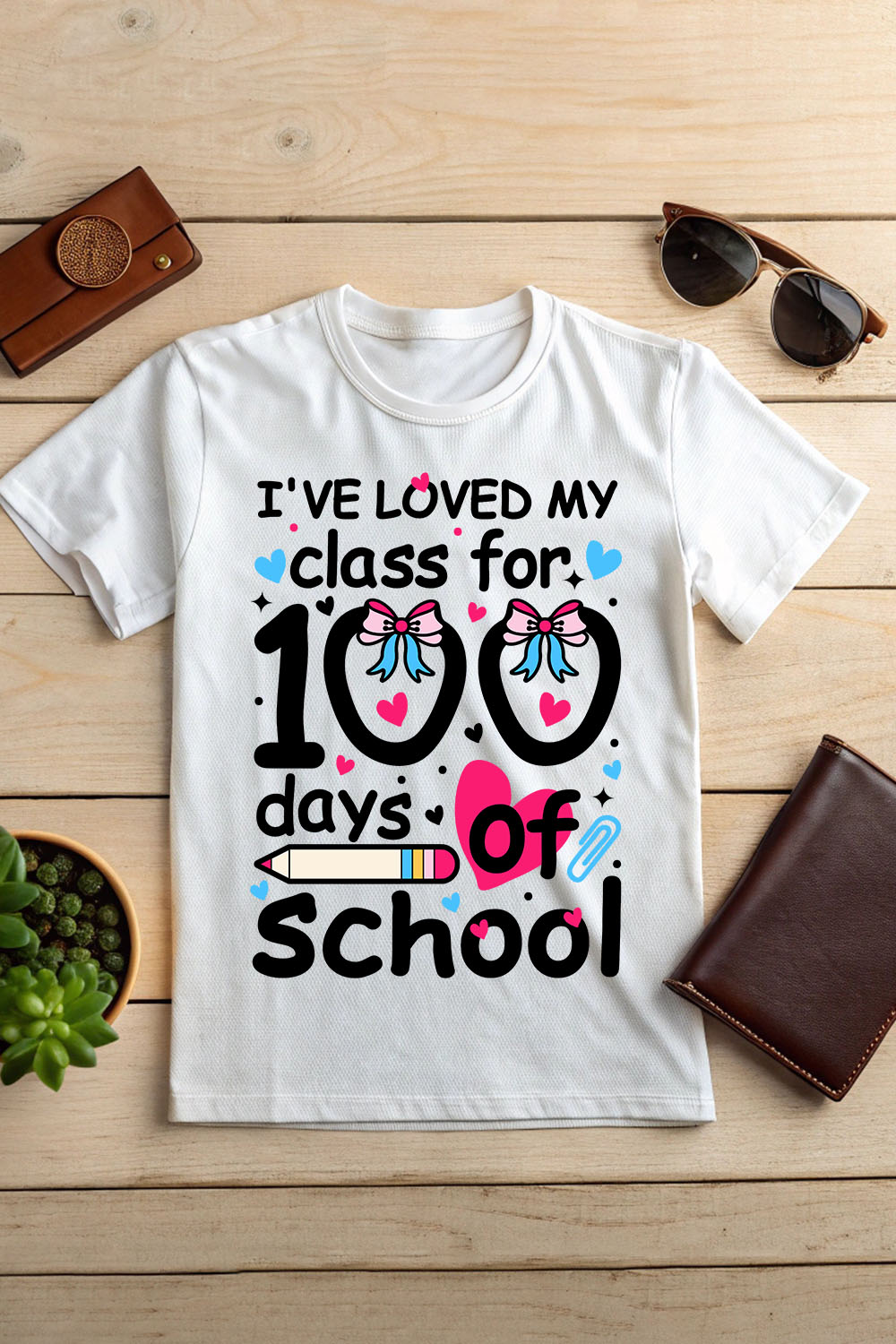 I’ve loved my class for 100th days of school Typography design template, 100th Days of School Quotes Vector pinterest preview image.