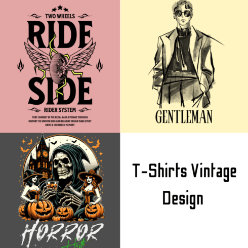 Vintage T-shirt Design cover image.