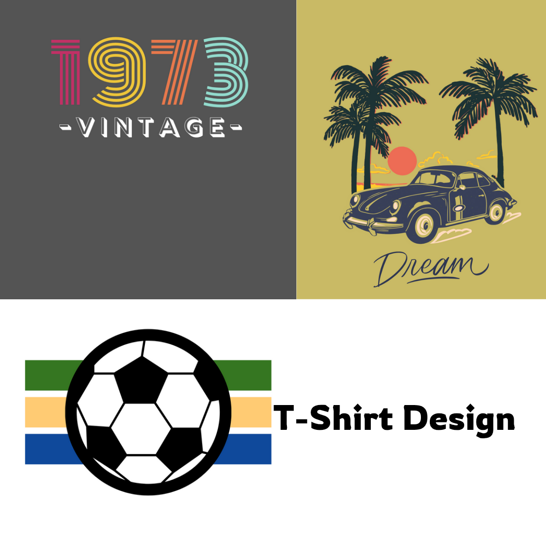 Vintage T-shirt Design preview image.