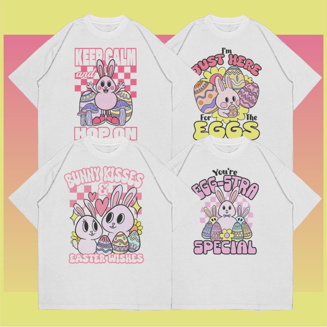 Funny Easter T-shirt Designs Bundle with Groove Style preview image.