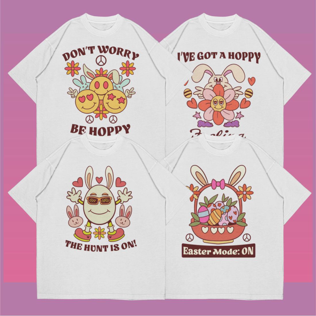 Funny Easter T-shirt Designs with Groove Style v2 preview image.