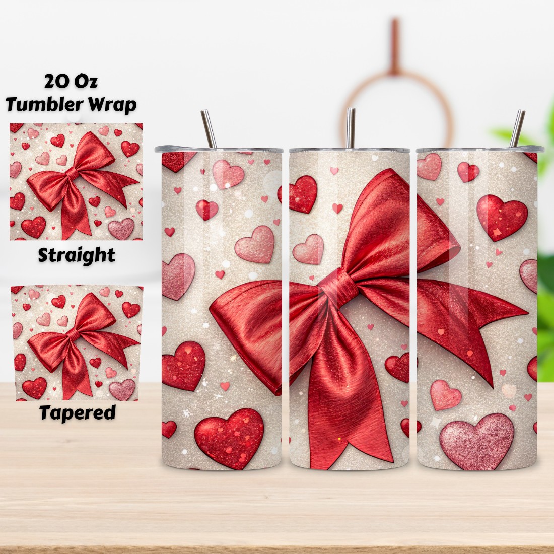 Valentines Tumbler Wrap Design | Valentines Day Tumbler wrap | Valentines Heart Tumbler Wrap | Valentines | 20oz 300 Dpi | 20oz Tumbler PNG cover image.