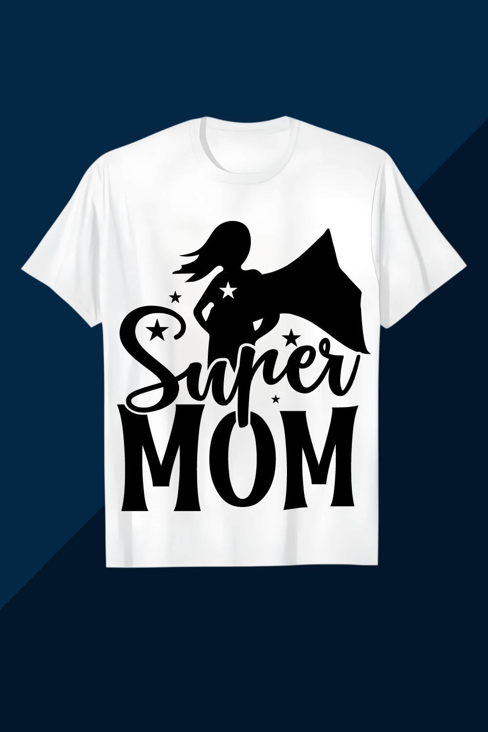 Super MOM Heroic Motherhood T-shirt Design SVG EPS AI PNG Mother's T shirt pinterest preview image.