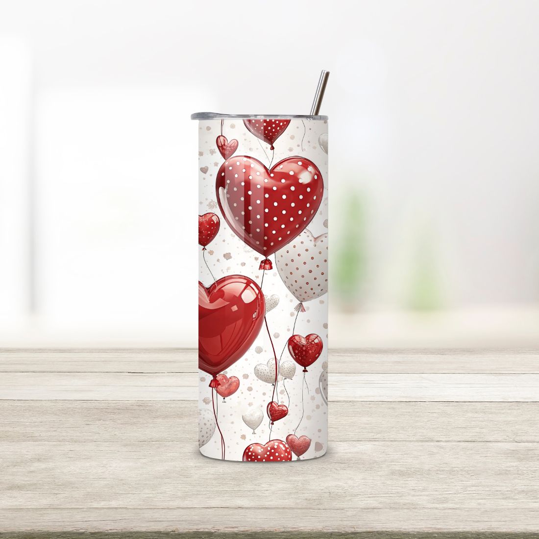 3D Valentines Day Tumbler wrap | Valentines Heart Tumbler Wrap | Valentines | 20oz 300 Dpi | 20oz Tumbler PNG preview image.