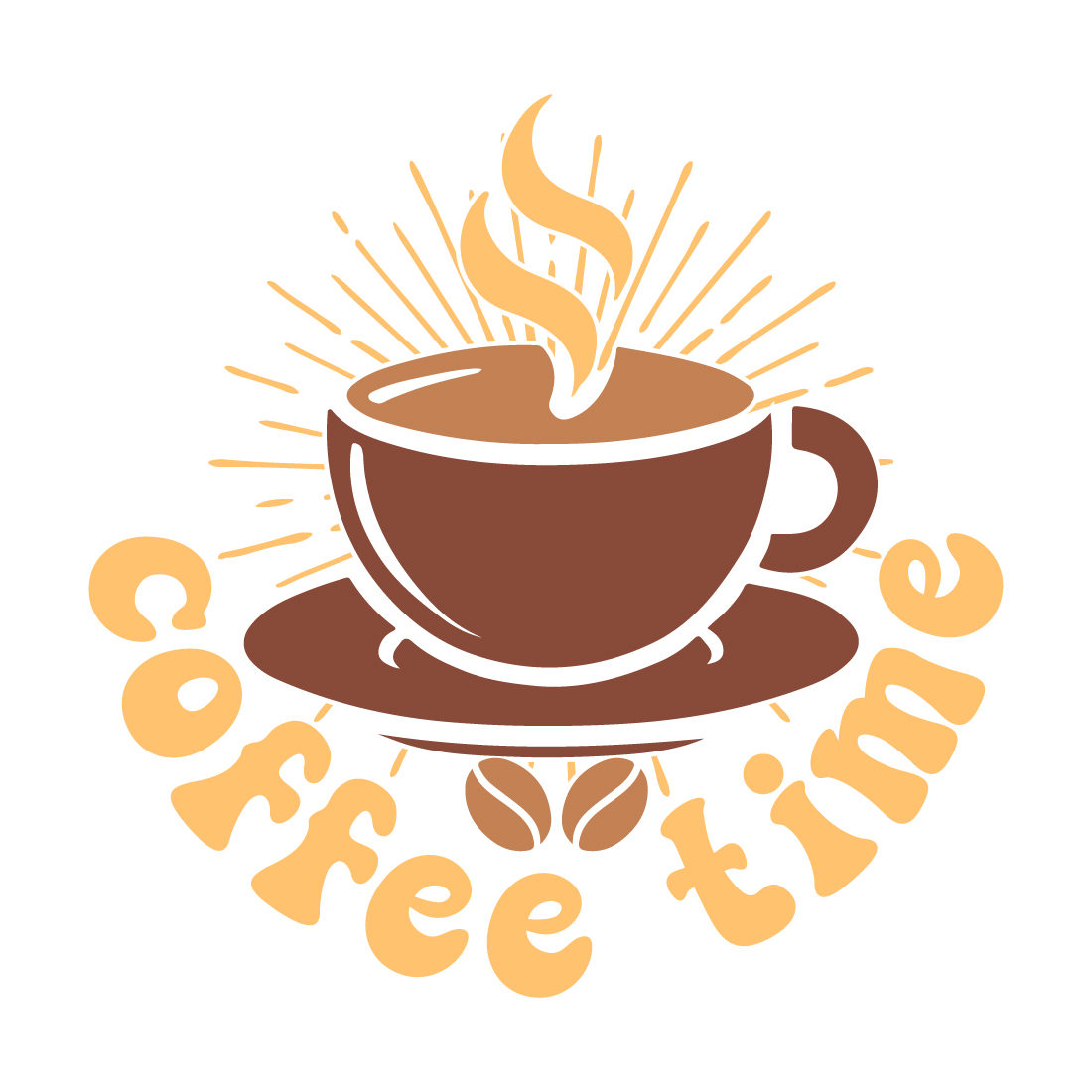 Coffee time t-shirt design 2025,trendy,new,unique,coffee, preview image.