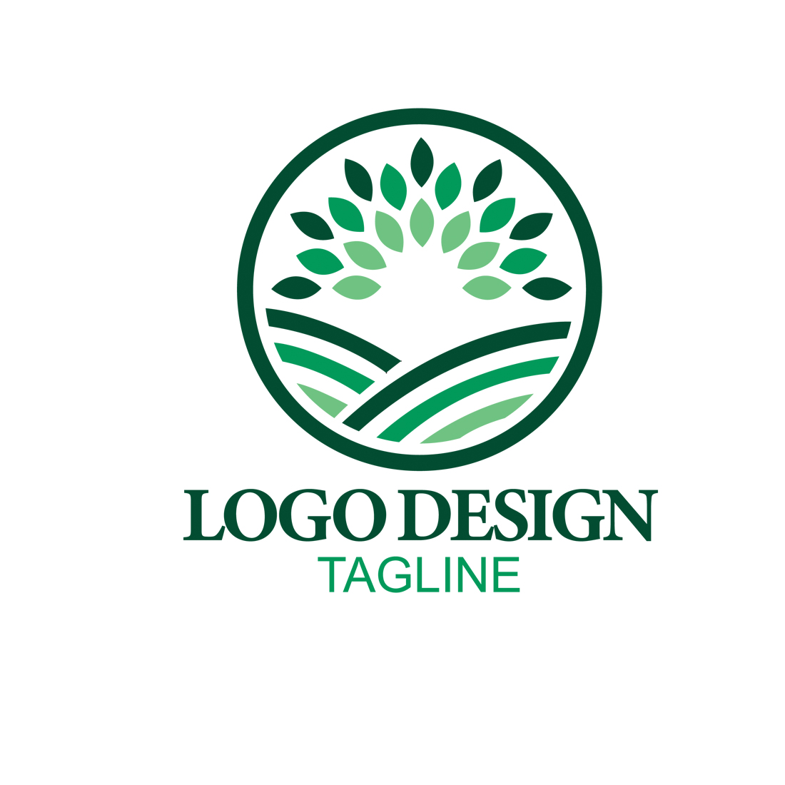 Two Concpt High-Quality Agriculture Logo Design Bundle – EPS, AI, JPG, ZIP Files Included preview image.