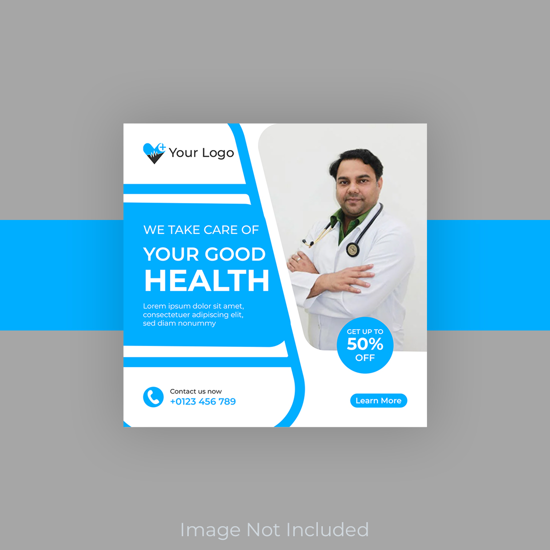 Medical & Healthcare Social Media Template preview image.