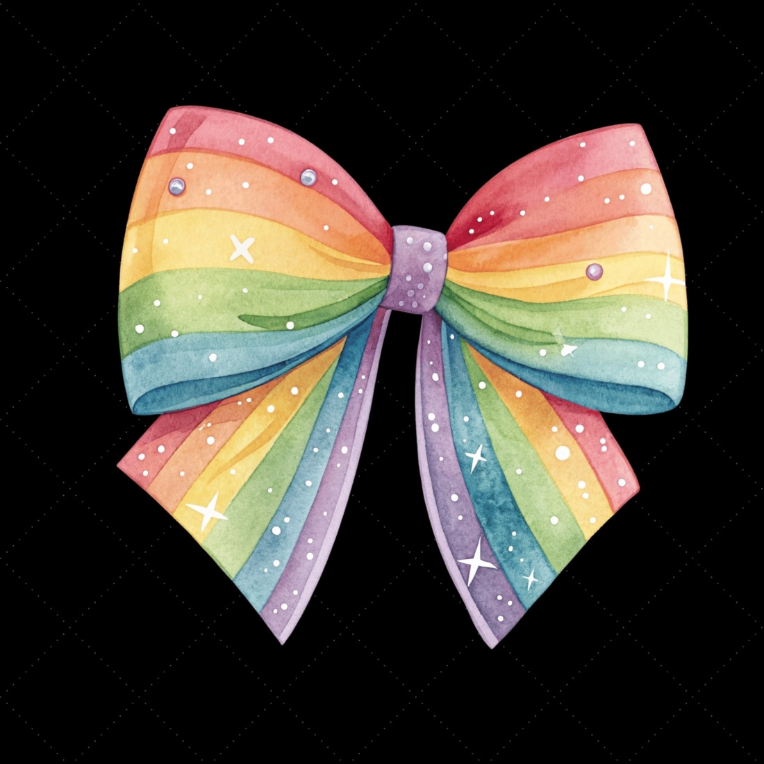 Sparkle Accent Rainbow Coquette Bow Clipart with Sparkle, sparkle rainbow bow, accented coquette bow, festive bow design, rainbow clipart art, digital bow design, sparkle accent design, accented bow art, festive rainbow accent, coquette bow art, rainbow sublimation design preview image.