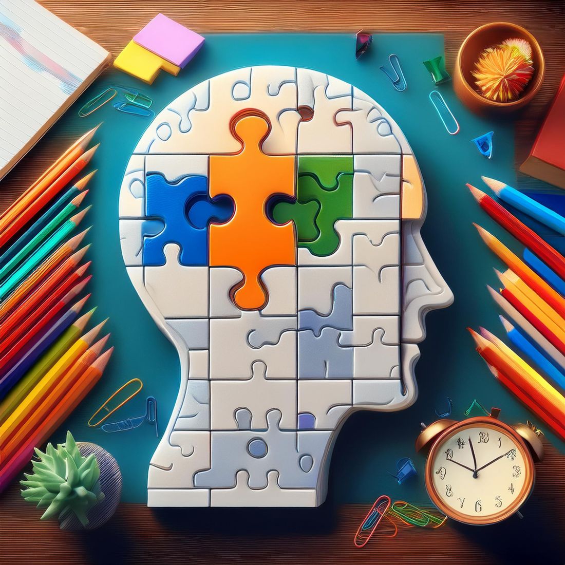 Creative Brain Puzzle – Symbol of Intelligence & Education preview image.