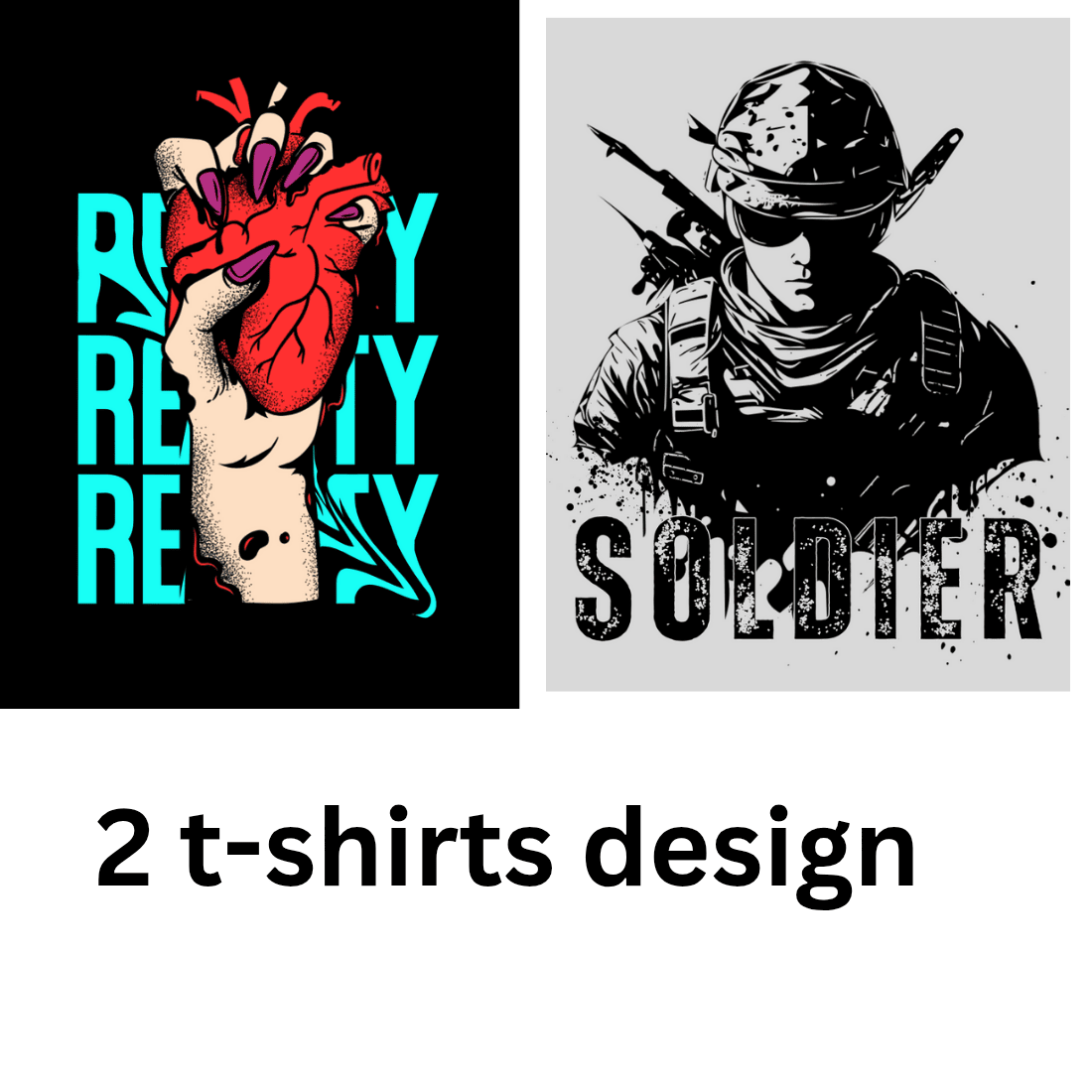 3 vintage t-shirts design preview image.