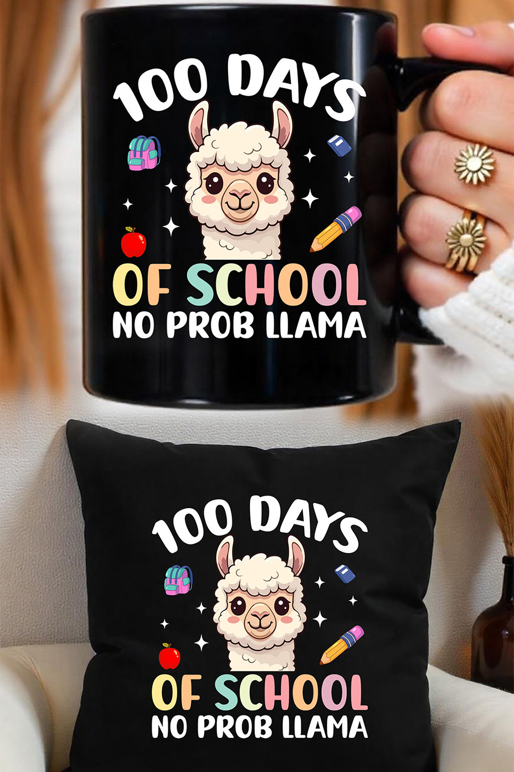 100 days of school no prob llama for lama lovers pinterest preview image.