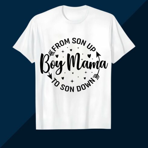 Boy Mama From Son Up To Down SVG EPS AI PNG Mother's T shirt cover image.