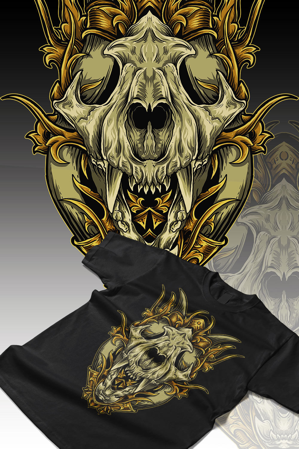 Animal Skull Design pinterest preview image.