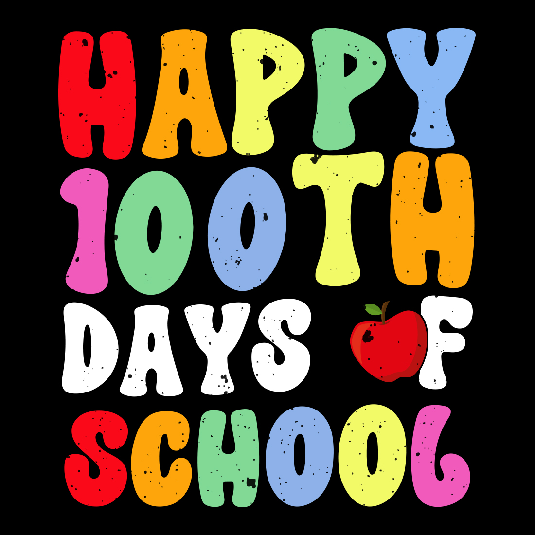 happy 100 days of school shirt preview image.