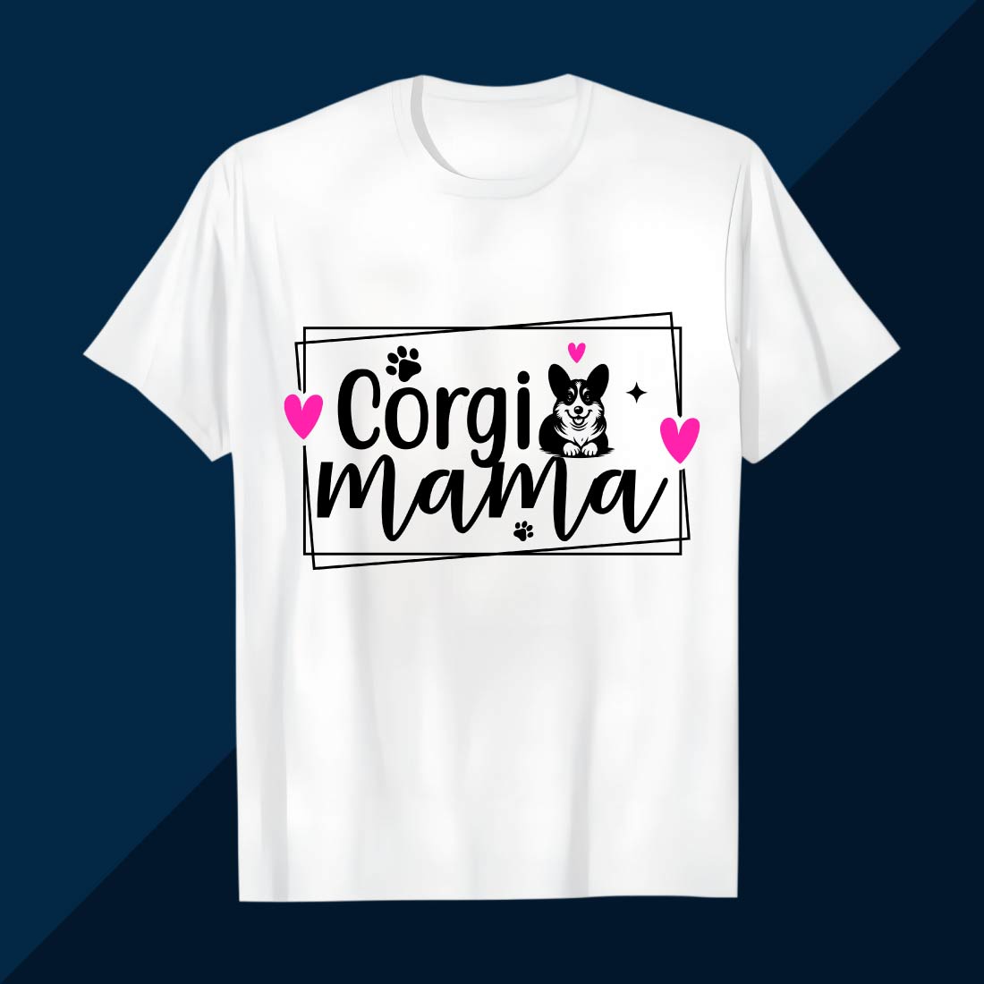 Corgi Mama Cute Dog Lover Design SVG EPS AI PNG Mother’s T shirt cover image.