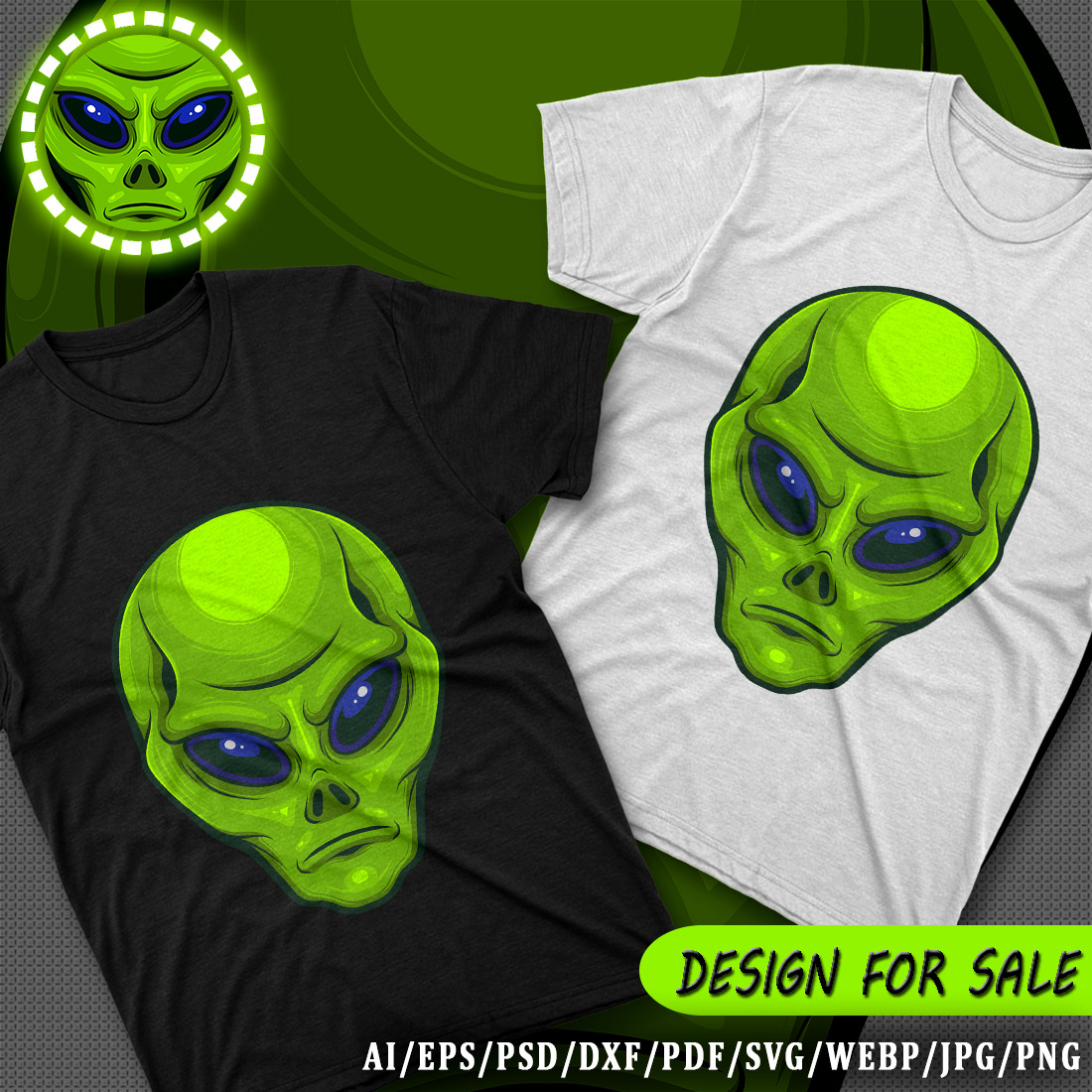 Alien Head Design preview image.